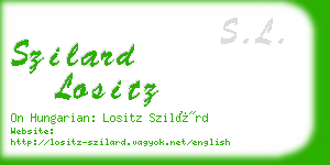 szilard lositz business card